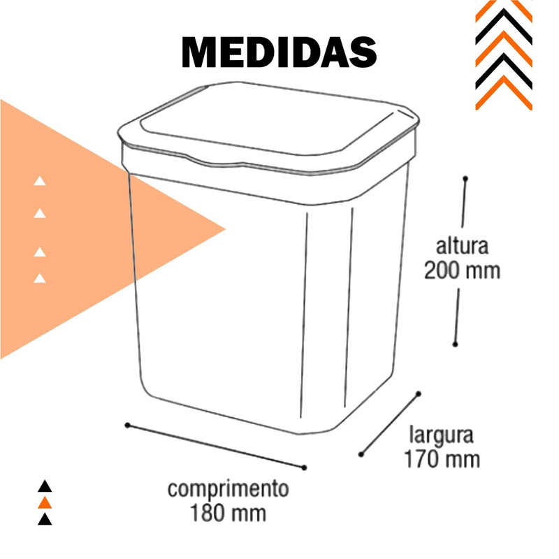 Lixeira de Pia + Porta Detergente Sabão + Rodinho de Pia